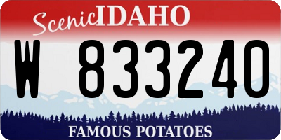 ID license plate W833240
