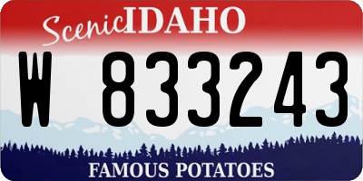 ID license plate W833243