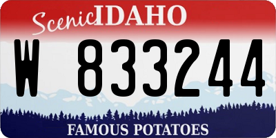 ID license plate W833244