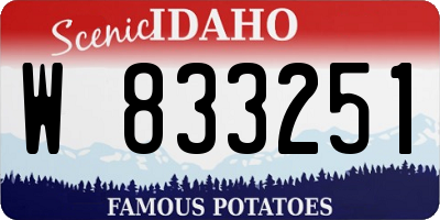 ID license plate W833251