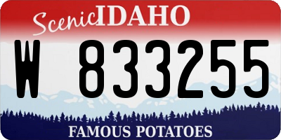 ID license plate W833255