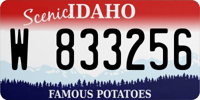 ID license plate W833256