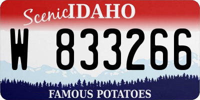 ID license plate W833266