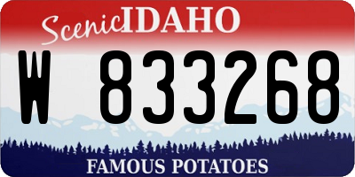 ID license plate W833268