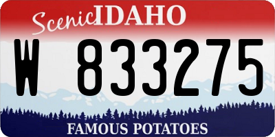 ID license plate W833275
