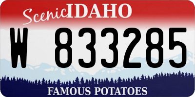 ID license plate W833285