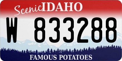 ID license plate W833288