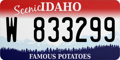 ID license plate W833299