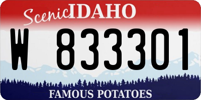 ID license plate W833301