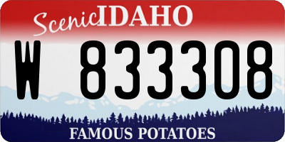 ID license plate W833308