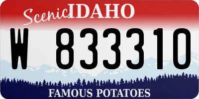 ID license plate W833310