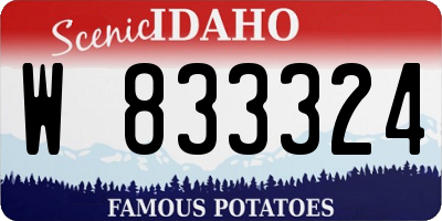 ID license plate W833324