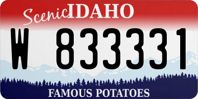 ID license plate W833331