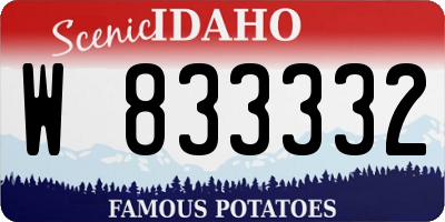 ID license plate W833332