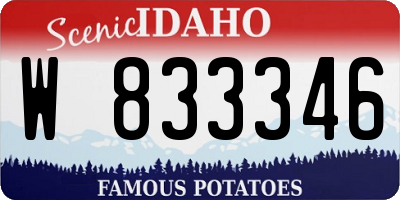 ID license plate W833346