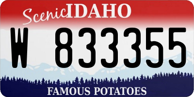 ID license plate W833355