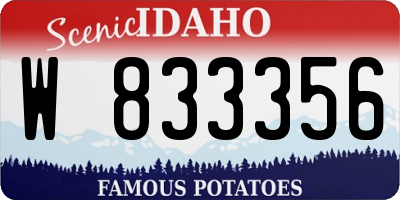 ID license plate W833356