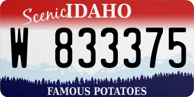 ID license plate W833375