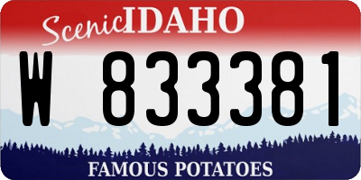 ID license plate W833381