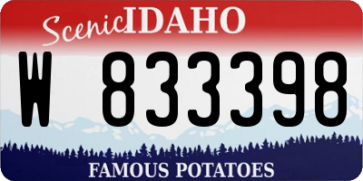 ID license plate W833398