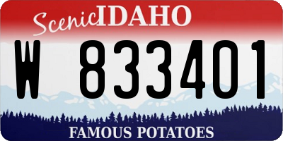 ID license plate W833401