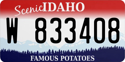 ID license plate W833408