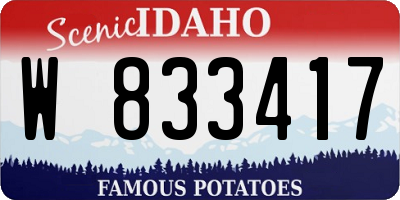 ID license plate W833417