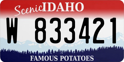 ID license plate W833421