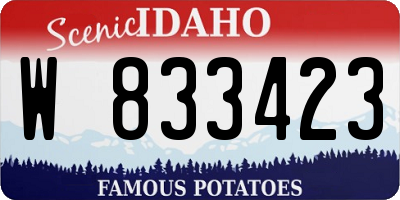 ID license plate W833423