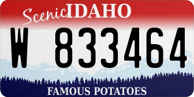 ID license plate W833464