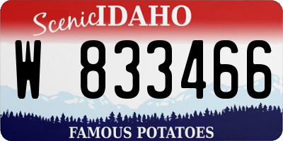 ID license plate W833466