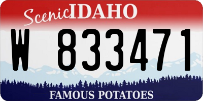 ID license plate W833471
