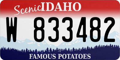 ID license plate W833482