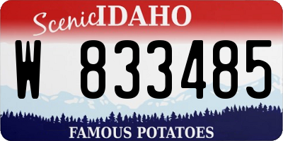 ID license plate W833485