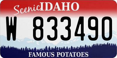 ID license plate W833490