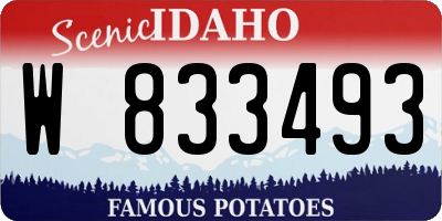 ID license plate W833493