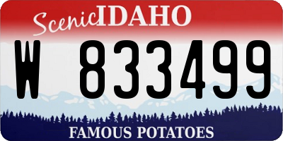 ID license plate W833499