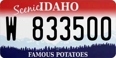 ID license plate W833500