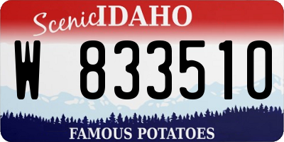 ID license plate W833510