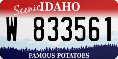 ID license plate W833561