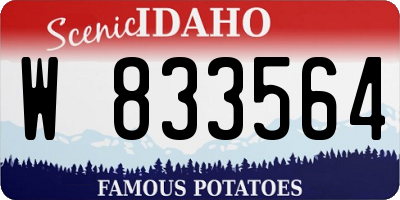 ID license plate W833564