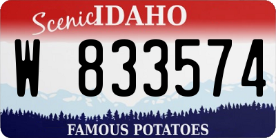 ID license plate W833574