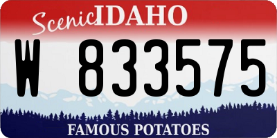 ID license plate W833575
