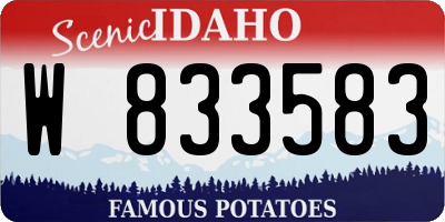ID license plate W833583