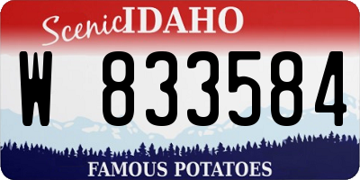 ID license plate W833584