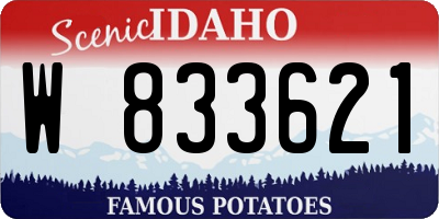 ID license plate W833621