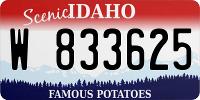ID license plate W833625