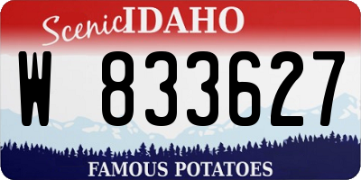 ID license plate W833627