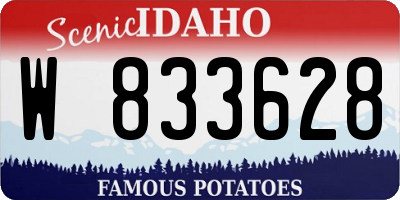 ID license plate W833628