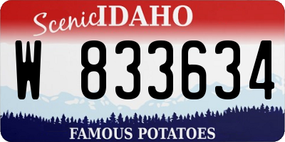 ID license plate W833634